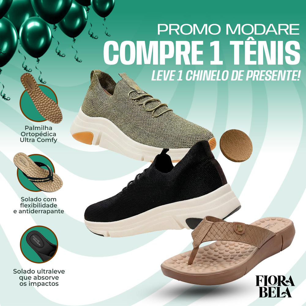 Tênis Ortopédico + Chinelo Massageador - [Mega Oferta]